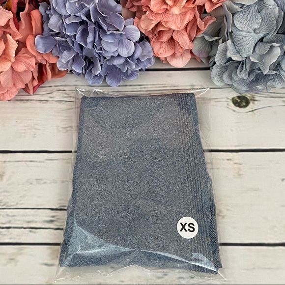 High Waist Seamless Blue Butt Lifting Yoga Pants - Picture 14 of 16